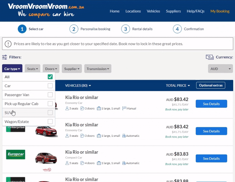 Animation of how the VroomVroomVroom filtering works.
