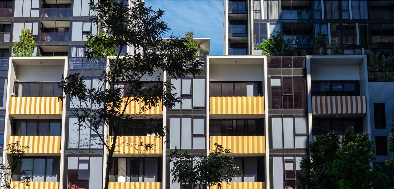 Apartment living in an inner Sydney suburb.