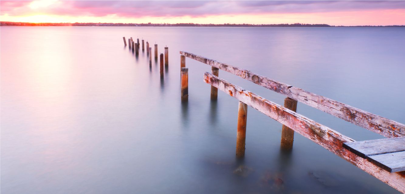 Cleveland pier in the late afternoon.