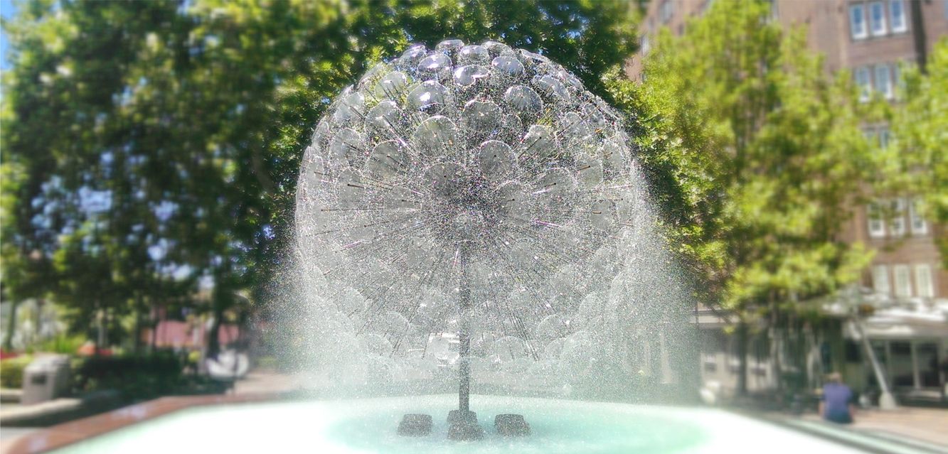 The famous Kings Cross Fountain.