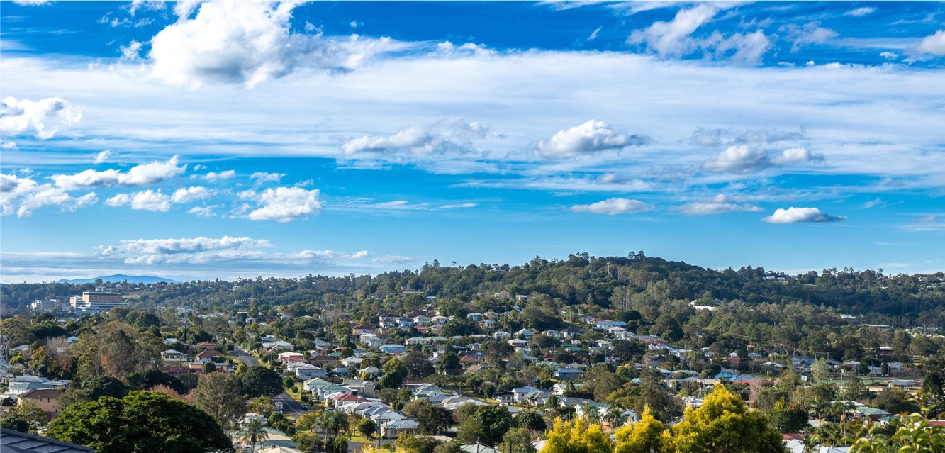 Looking over the town of Lismore.