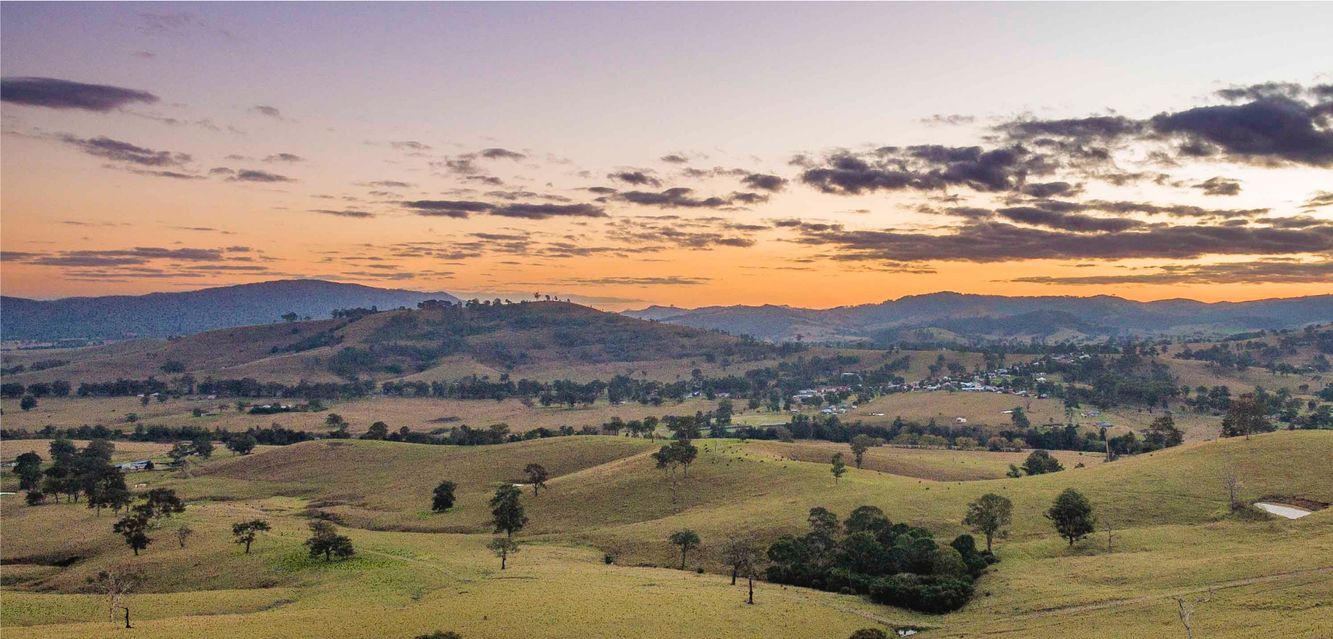 Sunrise over the Hunter Valley near Maitland.