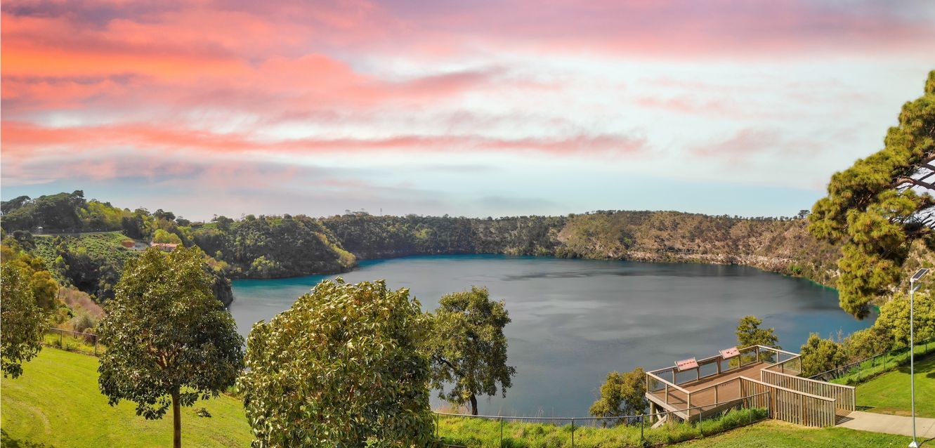Mount Gambier in South Australia is famous for its Blue Lake.