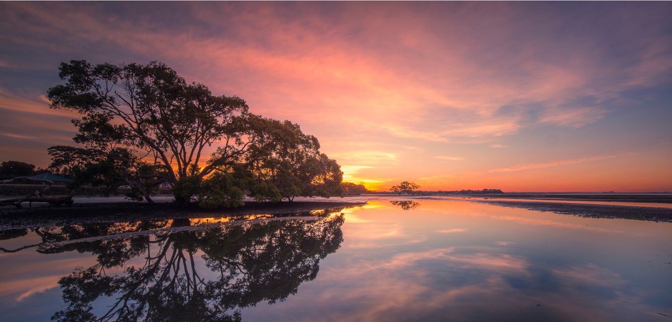 Sunset at Nudgee Beach near Northgate, Brisbane.