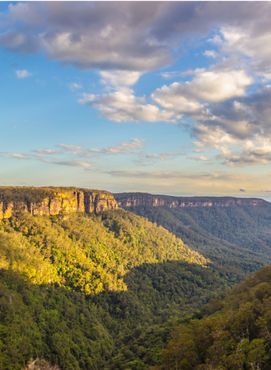 Landscape view of Kangaroo Valley in New South Wales, Australia.