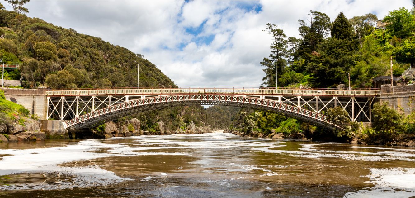 Bridge over the Cataract Gorge near Prospect Vale, Tasmania.