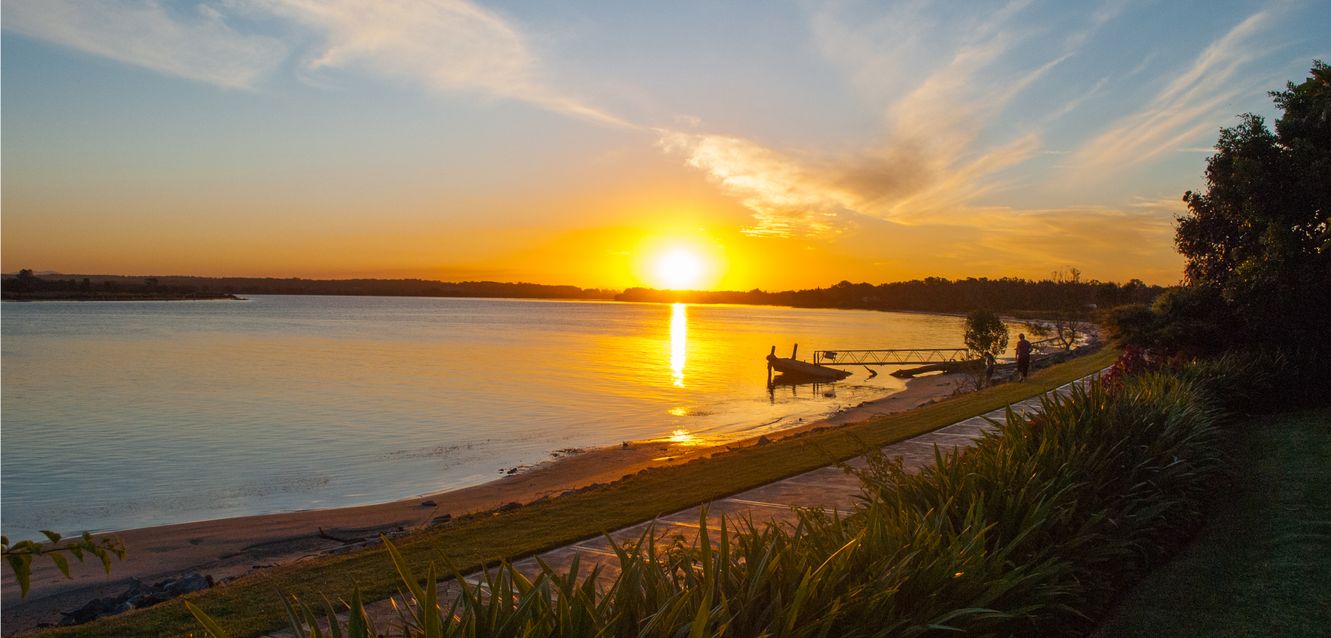 Riverbank in Taree, New South Wales.