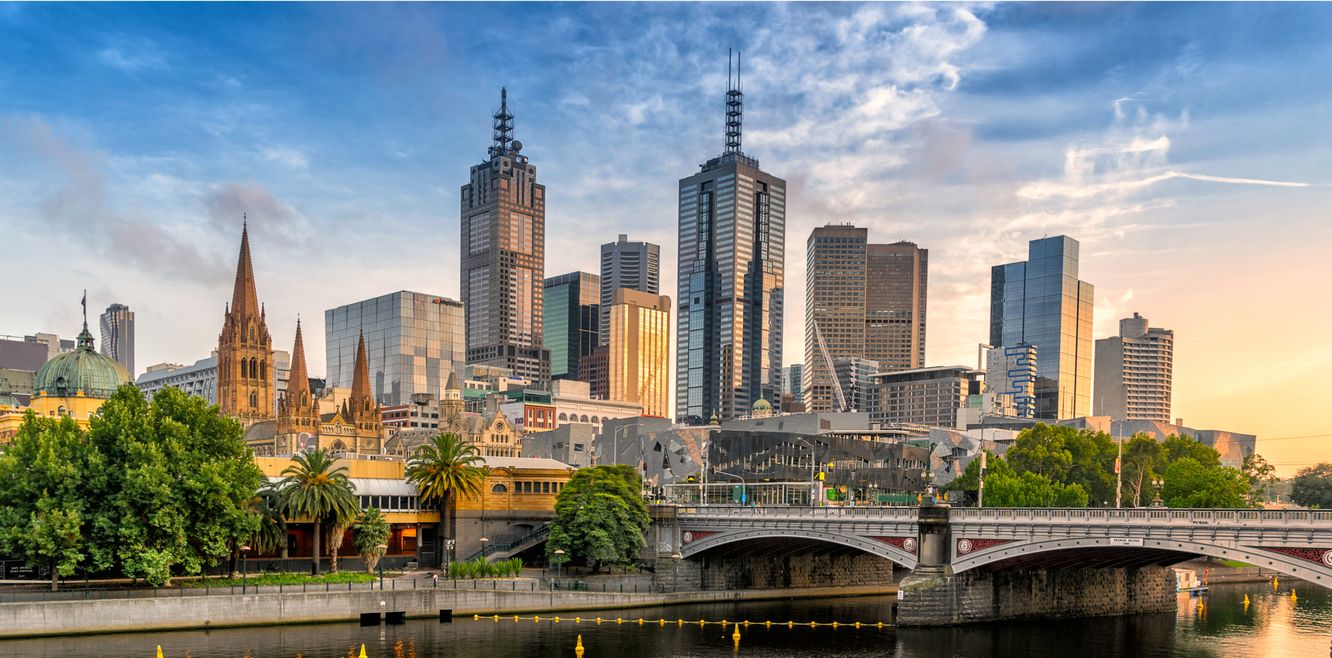 The Melbourne CBD, Victoria, Australia.