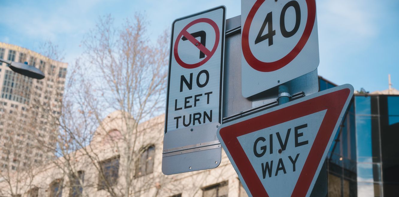 Parking signs in Sydney, Australia.