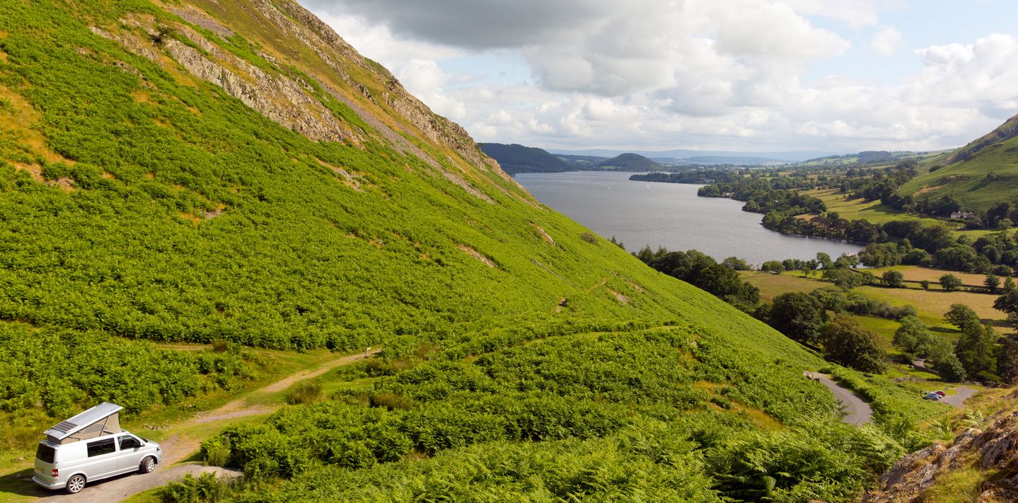 A campervan in the Lake District.