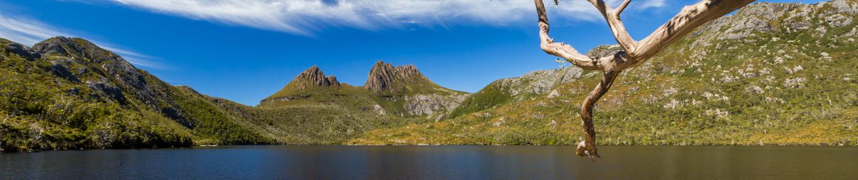Lake Dove Beach in Cradle Mountain and Lake St Clair National Park.