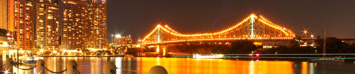 Brisbane’s Story Bridge at night.