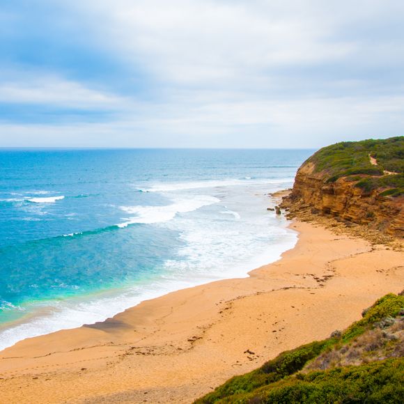 View of Bells Beach on the Great Ocean Road, Victoria.