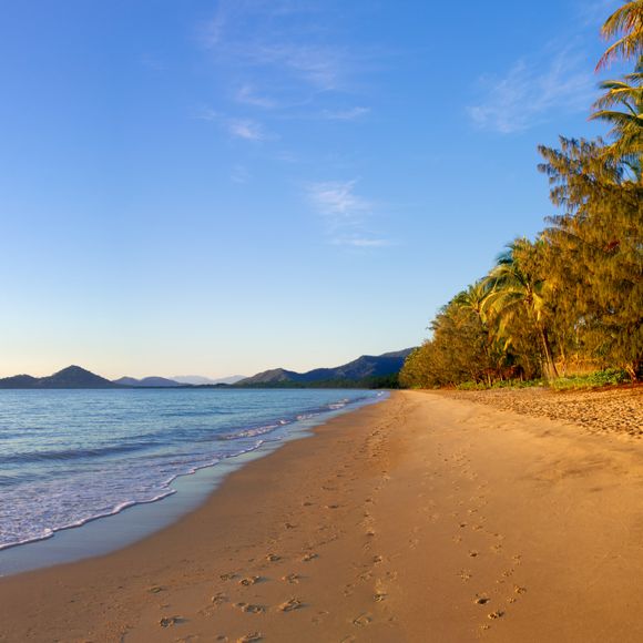 A beautiful morning looking over the beach at Palm Cove, Queensland.