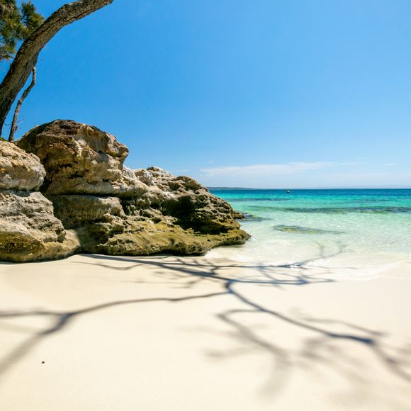 White sand and crystal water at Murray’s Beach in Booderee National Park.