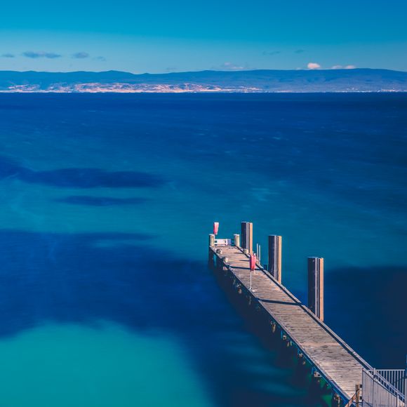 Beautiful colours from the Freycinet Pier, Coles Bay.