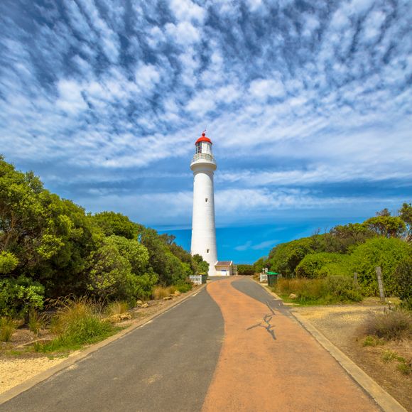 The Split Point Lighthouse by Aireys Inlet on the Great Ocean Road.
