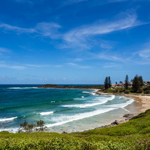Enjoy some beach time at Yamba.