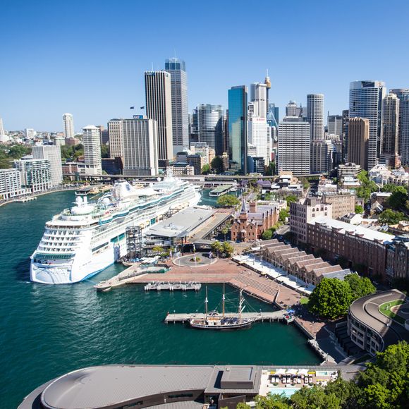 Circular Quay from the Sydney Harbour Bridge.