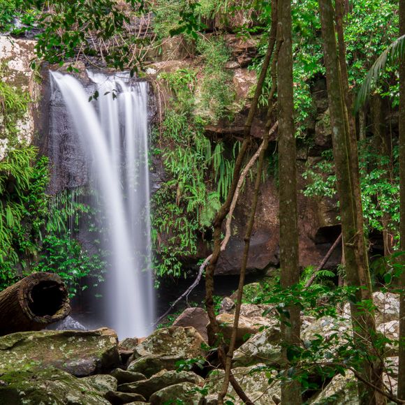How about a dip in a secluded waterfall?
