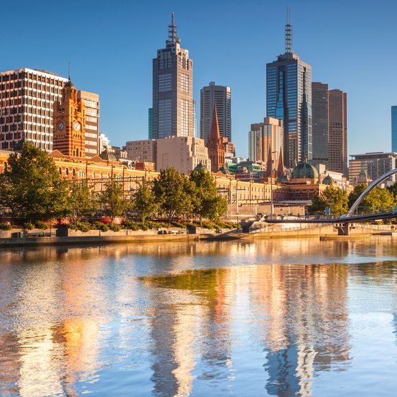Melbourne looking across the Yarra from Southbank.