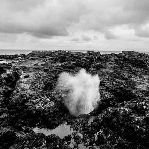 The Kiama Blowhole in action.