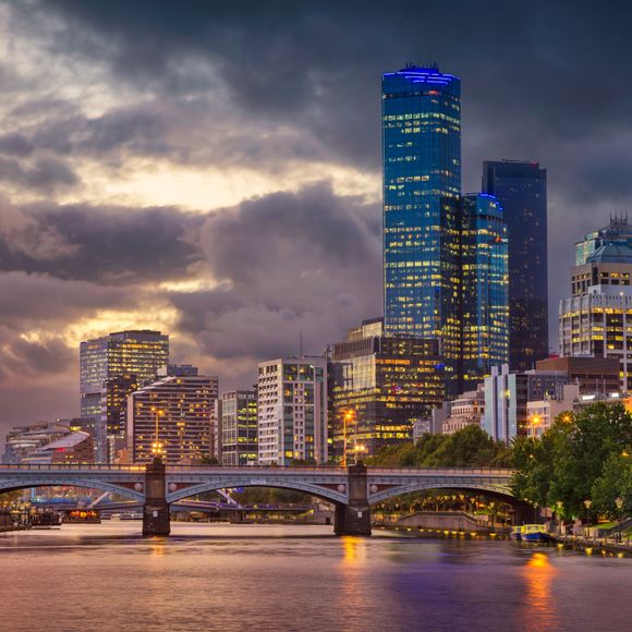 Melbourne’s city skyline.