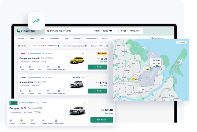 Whitelabel car rental solution for airports